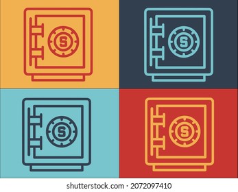 Deposit Room Locker Safe Logo, Simple Flat Icon of room,deposit,safe