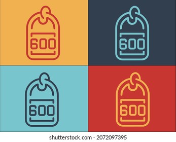 Deposit Room Number Tag Logo, Simple Flat Icon of room,deposit,security