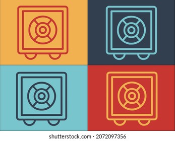 Deposit Room Storage Safe Logo, Simple Flat Icon of deposit,storage,room
