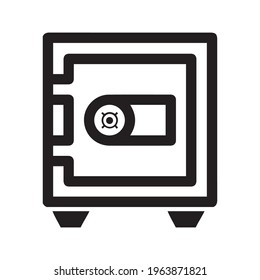 Deposit safe secure box icon
