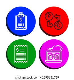 deposit simple icons set. Contains such icons as Bill, Exchange, Bank, can be used for web, mobile and logo