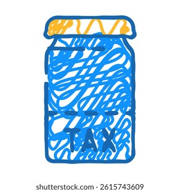 deposit tax doodle icon sketch vector. deposit tax sign. isolated symbol illustration