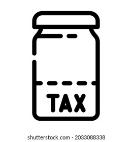 deposit tax line icon vector. deposit tax sign. isolated contour symbol black illustration