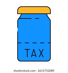 deposit tax line icon vector. deposit tax sign. isolated symbol illustration