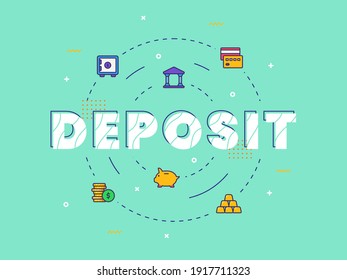 deposit typography calligraphy word art with filled color style