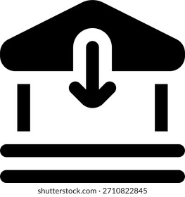 Deposit Vektor Design im modernen Stil, Business-Banking und Geld sparen Konzept, Corporate Finance Illustration. Glyphensymbol