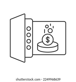 Deposit vector icon. Line sign for mobile concept and web design. Symbol, logo illustration. Vector graphics