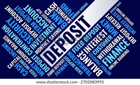 Deposit Word Cloud Design, Deposit Typography Design Concept