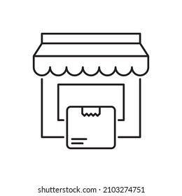 Depository vector Outline Icon Design illustration. Shipping and Delivery Symbol on White background EPS 10 File