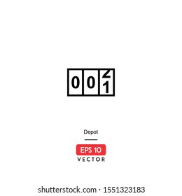 Depot Icon. Ecommerce Isolated On White Background. With Line Style. EPS10 - Vector