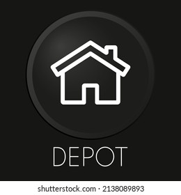 Depot un icono mínimo de línea vectorial en el botón 3D aislado en el fondo negro. Vector Premium.
