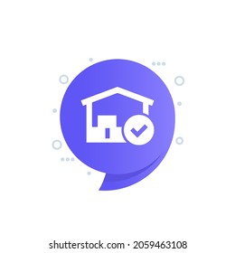 depot or storehouse icon, vector