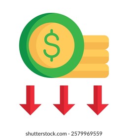 Depreciation Icon Element For Design
