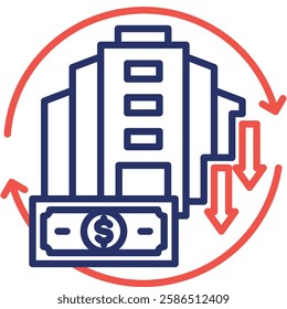 Depreciation Icon Element For Design