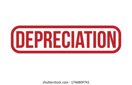 Depreciation Rubber Stamp. Red Depreciation Rubber Grunge Stamp Seal Vector Illustration