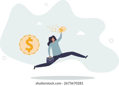 Depreciation, value reduce or drop, losing money from investment or economic recession, inflation or asset decline concept.life and employment of people.