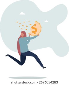 Abschreibungen, Wertminderung oder -verlust, Verlust von Geld aus Investitionen oder wirtschaftlicher Rezession, Inflation oder Vermögensrückgang Konzept.Leben und Beschäftigung von Menschen.