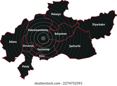 Türkiye Depremi 6 şubat 2023. Turkey earthquake february 6 2023. Vector.