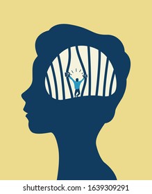 Depresion, freedom concept vector illustration - Shutterstock ID 1639309291