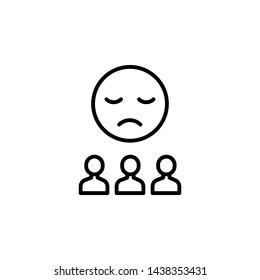 depress migration outline icon. element of migration illustration icon. signs, symbols can be used for web, logo, mobile app, UI, UX