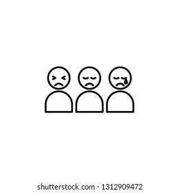 depress, sad icon. Element of social problem and refugee icon