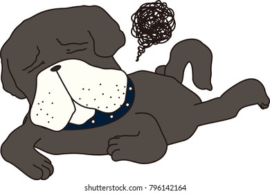 Depressed black dog2.e eps vector