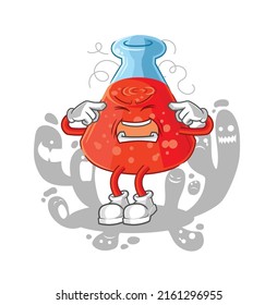 the depressed chemical tube character. cartoon vector