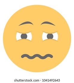 
Depressed expression through emoticon icon
