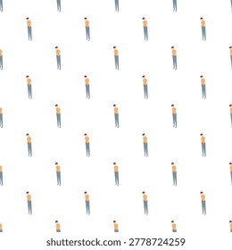 Depressed man repeating in