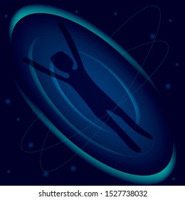 A depressed man who feels like lost in space.