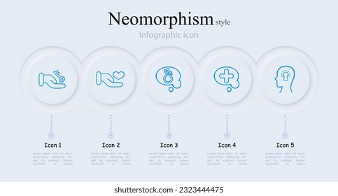 Depression Awareness Illustration. Depression, depicting a person experiencing feelings of sadness, isolation, and inner struggle. Neomorphism style. Vector line icon