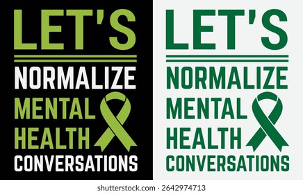 Depression awareness (Mental health awareness) design t shirt and other uses.