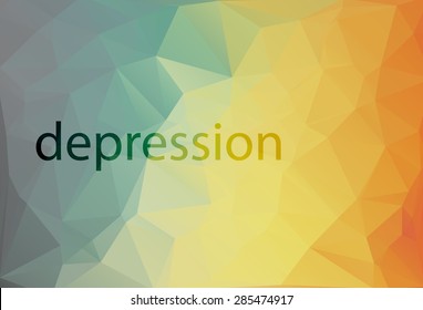 Depression background. Vector illustration