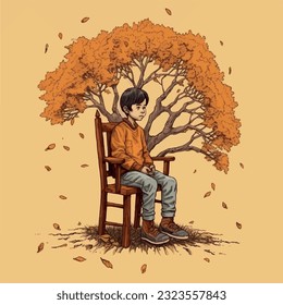 ilustración vectorial de dibujos animados de depresión eps.10