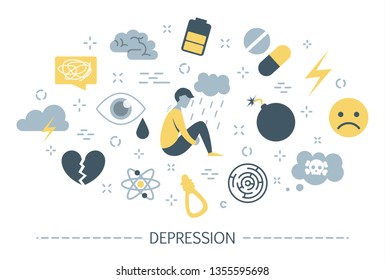 111,202 Depression signs Images, Stock Photos & Vectors | Shutterstock