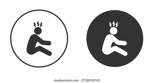 Depression icon clipart vector designs for graphic projects
