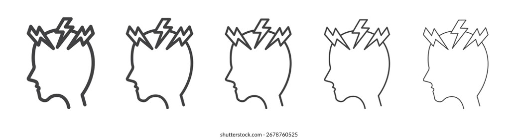 Diseño de icono de depresión, logotipo, App, interfaz de usuario. Ilustración vectorial, EPS