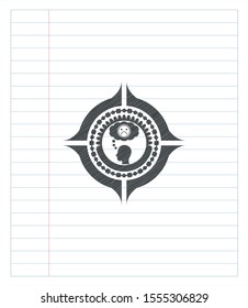depression icon drawn in pencil. Vector Illustration. Detailed.