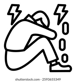 Depression Icon Element For Design