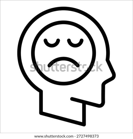 Depression Icon Element For Design