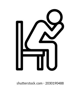 gráfico vectorial de ilustración de icono de depresión
