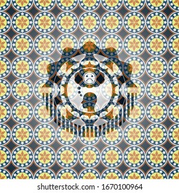 Depressionssymbol im arabischen Stil. arabische Dekoration.