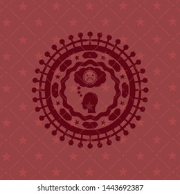 depression icon inside badge with red background