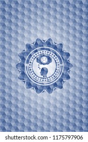 depression icon inside blue hexagon badge.