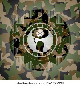 depression icon inside camo emblem