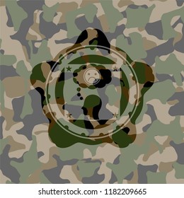 depression icon inside camo texture