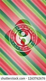 depression icon inside christmas emblem.