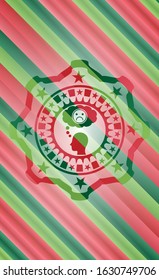 depression icon inside christmas emblem background.