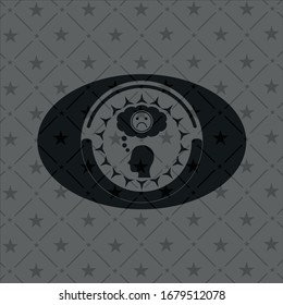 icono de depresión dentro de una placa oscura