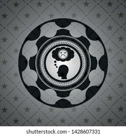 depression icon inside realistic black emblem